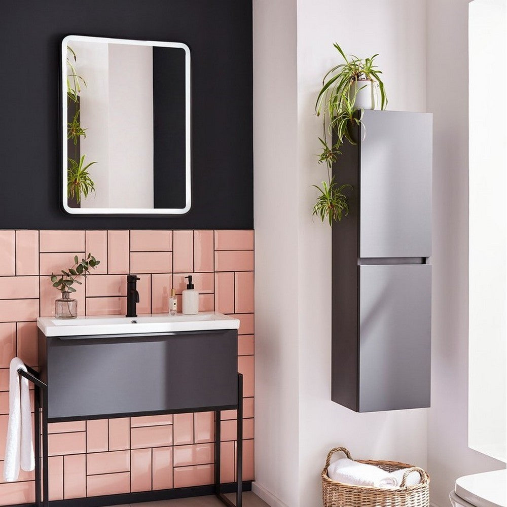 KARTELL NERO SQUARE 700 X 500MM RECTANGULAR LED MIRROR