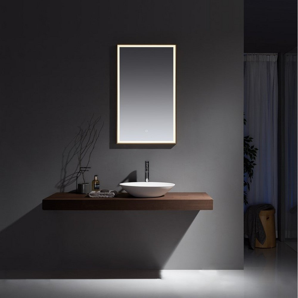 Kartell Winchcombe 1000 x 600mm Brushed Brass Rectangular Mirror