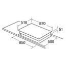 CDA 87cm 5 Zone Induction Hob with Bridging Zones