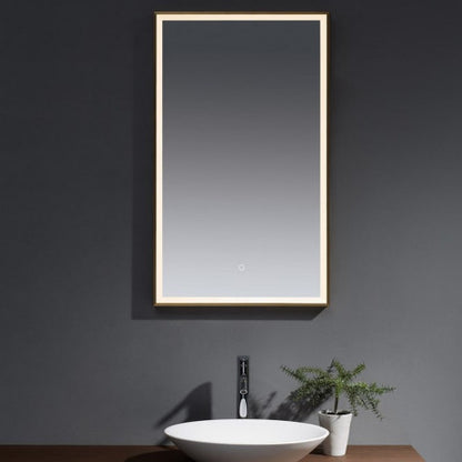 Kartell Winchcombe 1000 x 600mm Brushed Brass Rectangular Mirror