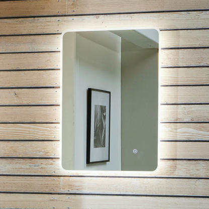 Scudo Vivid LED Bathroom Mirror Demister 500 x 700mm