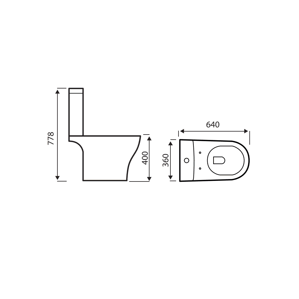 Kartell Kameo Rimless Close Coupled Toilet & Premium Soft Close Seat