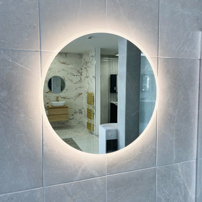 Lily Slimline LED Round Touch Mirror w. Demist & Colour Change - 500mm