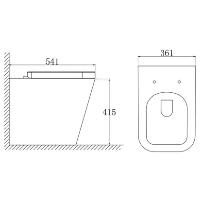 Milan Rimless BTW Toilet Pan & Soft Close Seat