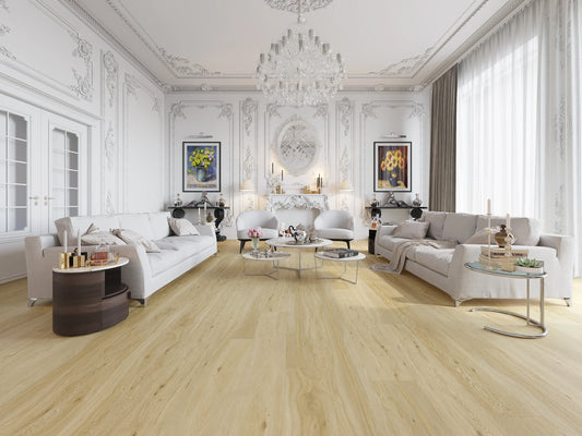 Light Oak SPC Vinyl Flooring with In-built underlay 6.5 Mm/0.5x228x1524