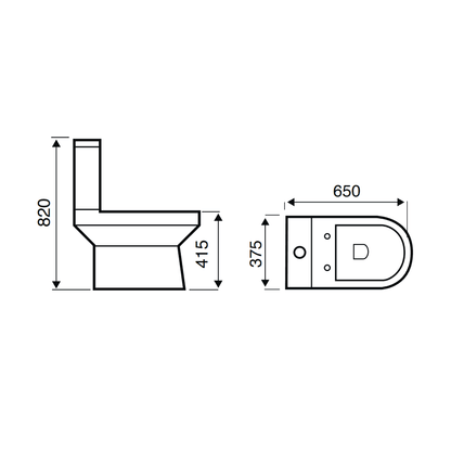 Kartell Bijoux Close Coupled Toilet & Premium Soft Close Seat