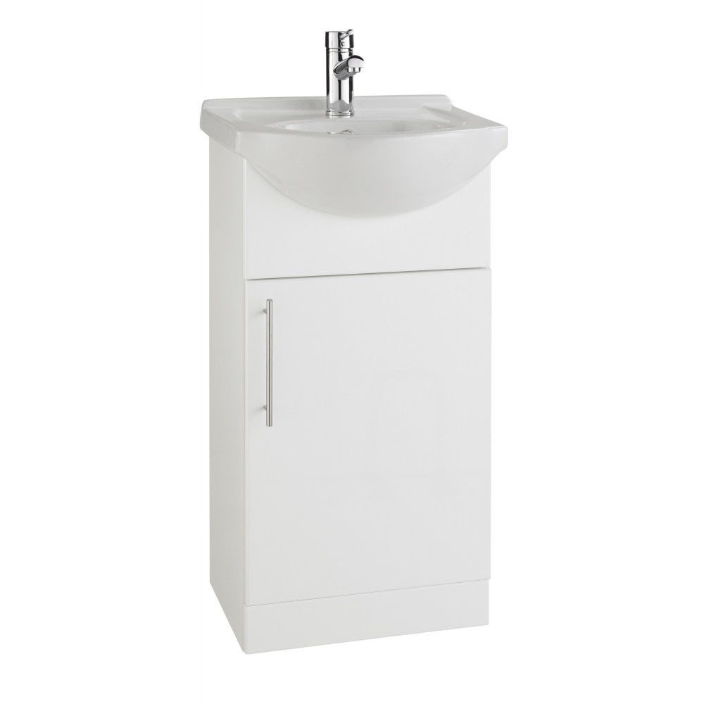 Impakt White Gloss 450mm Vanity Unit & Basin