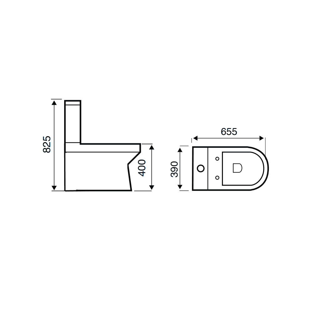 Kartell Style Close Coupled Toilet & Soft Close Seat