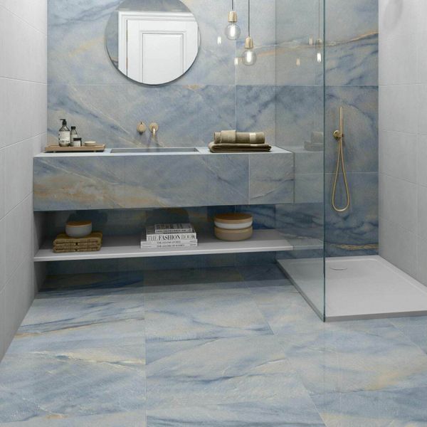 Wave Blue Gloss Tiles