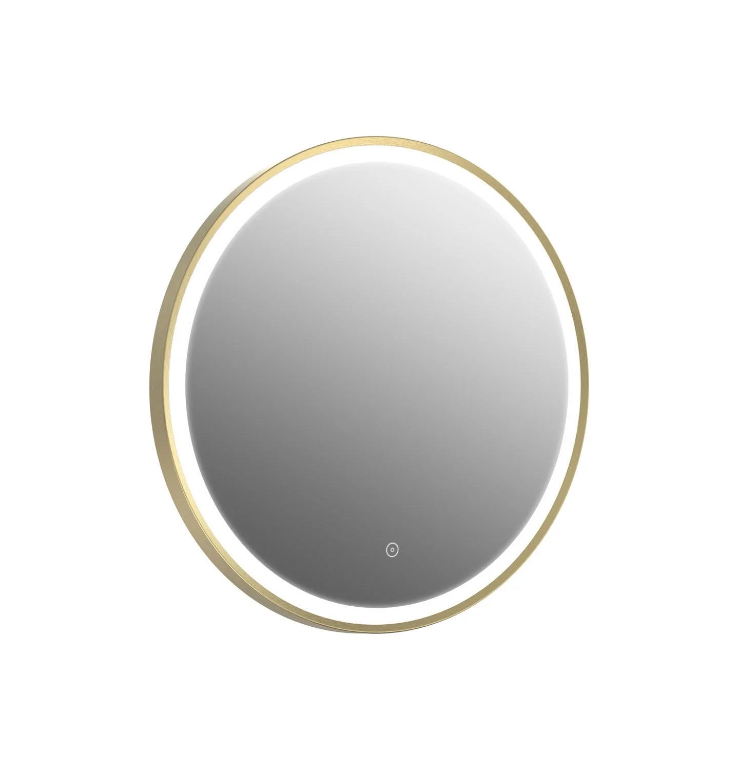 Tailored Bathrooms - Rosie Brushed Brass LED Round Touch Mirror with Demister & Colour Change