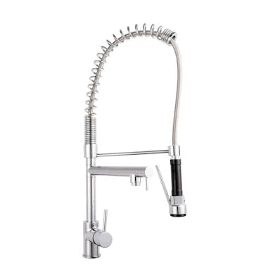 Reginox Altus Single Lever Chrome Kitchen Mixer Tap With Flexible Spray And Swivel Spout